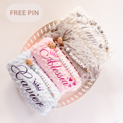 Fleece Newborn Baby Blanket +  FREE Pin // CODE "MY15" For 15% OFF